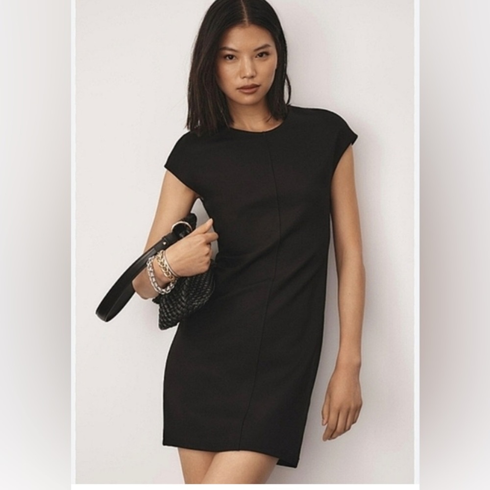NWOT Anthropologie Maeve XXS Cap Sleeve Black Mini Dress